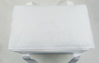 600D البوليستر 24 يمكن معزول حقيبة نزهة، الترويجية الغداء حقيبة اللون الأبيض