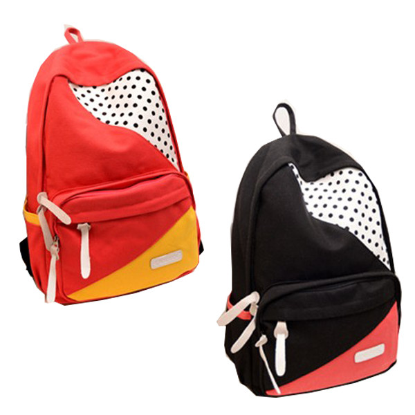 المألوف حقيبة كبيرة دائم للطلاب المدارس الثانوية، أحمر / أسود / أصفر